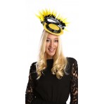 Sunshine Black Lace Feather Hat Fascinator H1730